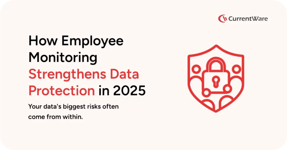Cover image showing data protection shield with employees inside digital workspace.