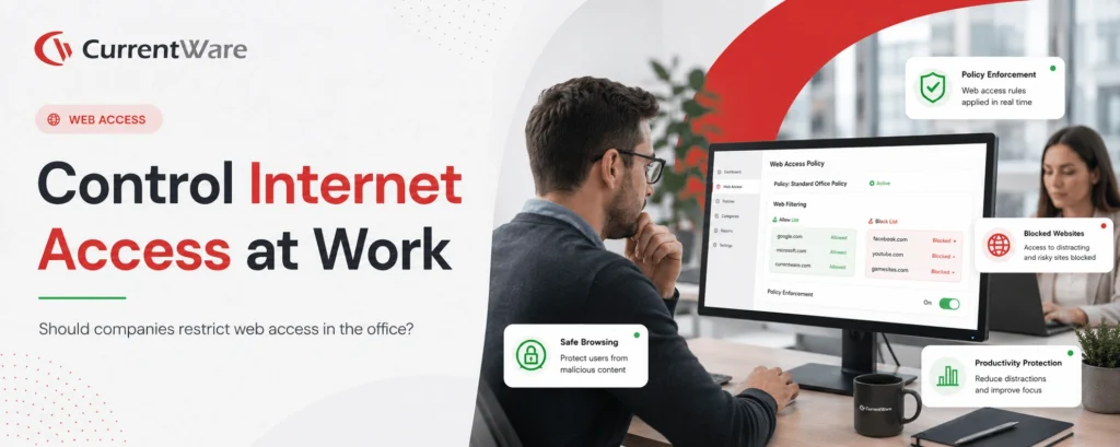 Control internet access at work