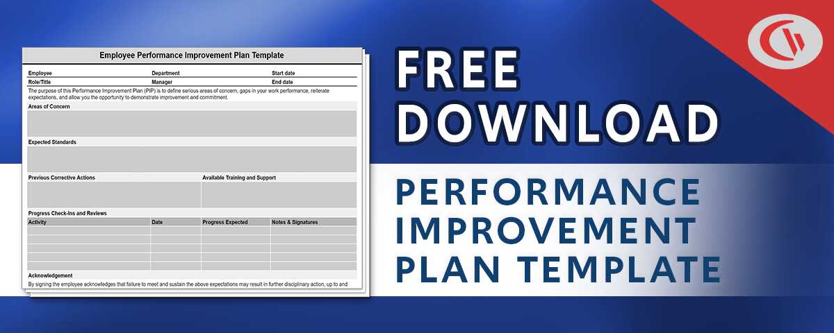 CW - employee performance improvement plan template free download: employee performance improvement plan template