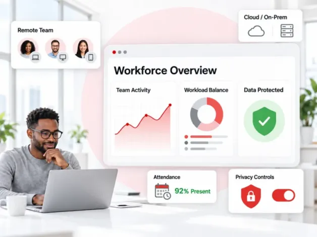 Remote employee monitoring software dashboard