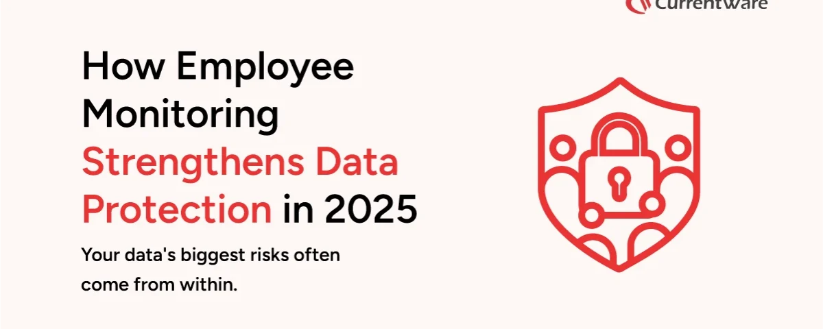 Cover image showing data protection shield with employees inside digital workspace.
