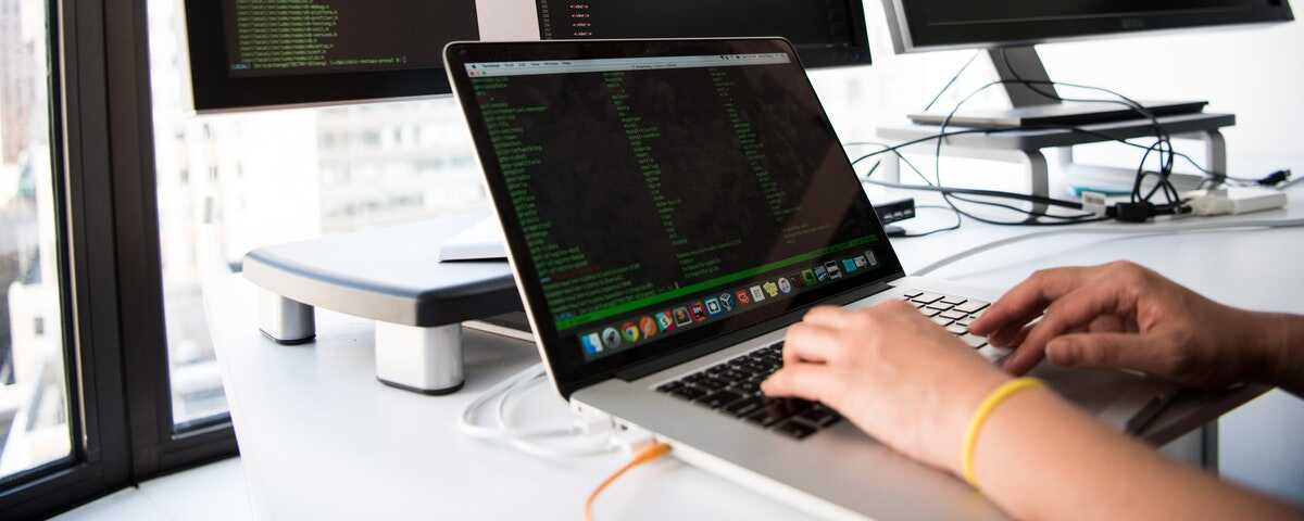 Person typing on a computer